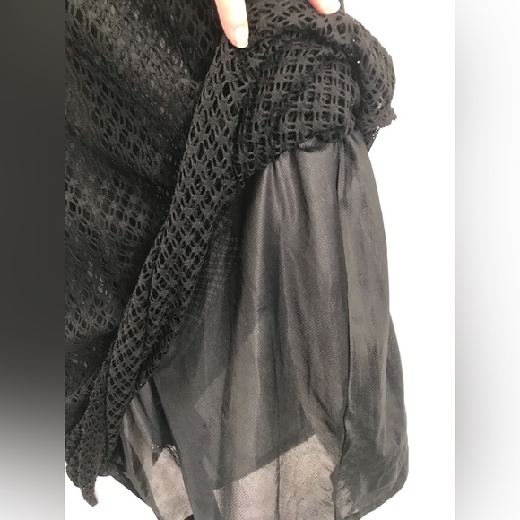 90s Long Double Layer Stretch Netted Maxi Dress - Picture 8 of 9
